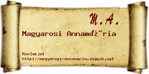 Magyarosi Annamária névjegykártya