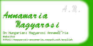 annamaria magyarosi business card